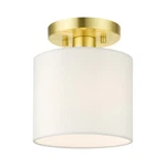 Livex Lighting 41094 Meridian 7"W Semi-flush Drum Ceiling Fixture Brass. Fixed Price $87.96.