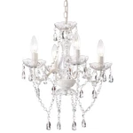 White Chandelier Mini Crystal Lighting Hardwired Small Acrylic Cha.... Fixed Price $78.67.
