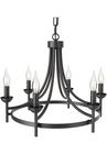 Seol-light 6-LIGHT Black Wagon Wheel Candle Ceiling Fixture Large Round Di. Fixed Price $120.00.