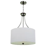 Sea Gull Stirling 19" Light Pendant, Brushed Nickel W Linen Fabric, 65953-962. Fixed Price $117.48.