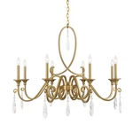 Savoy House 1-2702-8 Fairchild Light 42"W Crystal Candle Style Brass. Fixed Price $1582.00.