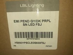 Lbl Lighting HS593YPSCLEDS830FSJ Emi Pendant Grey/dk Purple Handmade New. Fixed Price $164.99.
