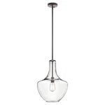 Kichler Everly 19.75" Kitchen Bell Pendant In Olde Bronze 1LIGHT Clear Seeded. Fixed Price $107.50.