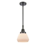 Innovations Fulton Light 7" Mini Pendant, Matte Black/frosted 447-1S-BK-G171. Fixed Price $189.20.