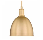 Z-lite 4500P8 Sawyer 8.25 Classic Brass Pendant Light With Metal Shade Open Box. Fixed Price $68.31.