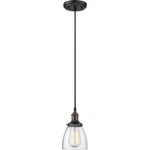 Nuvo Lighting Vintage 1 Pendant With Clear Glass, Rustic Bronze 60-5504. Fixed Price $148.00.