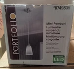 Portfolio Polished Nickel Transitional Cone Mini Hanging Pendant Light (A108-13). Fixed Price $19.99.