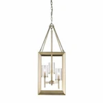 Golden Lighting Smyth 3 Pendant White W/clear Glass. Fixed Price $399.99.