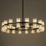 32-LIGHTS Crystal Dia 33 Inch Round Chandeliers For Dining Room Ove. Fixed Price $633.99.