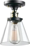 Electric 65380 1-LIGHT Flush Mount Ceiling Light, Dark Bronze, Antique Brass Acc. Fixed Price $32.99.