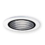 1PC Halo 4001BB 4" Black Plastic Step Baffle, White Ring. Fixed Price $33.19.