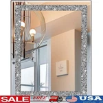 Elegant Wall Mirror W/ Bling Crystal Diamond Bathroom Entryway Living New. Fixed Price $49.39.