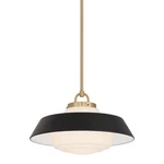 Crystorama Lighting Group XAN-8006 Xander 16"W Pendant Vibrant Gold / Black. Fixed Price $448.00.