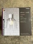 Allen + Roth Mackensie White French Clear Glass Jar Mini Pendant Light. Fixed Price $29.95.
