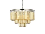 Elegant Lighting 1231D26-GT/RC Sydney 9 26"W Crystal Nickel. Fixed Price $1278.00.