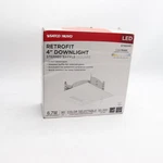 Satco Led Retrofit Downlight With Stepped Baffle White 4" Square S11820R1. Fixed Price $10.97.
