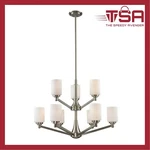 Montego 9-LIGHT Brushed Nickel Transitional Chandelier For Home Decor Remodel. Fixed Price $249.90.