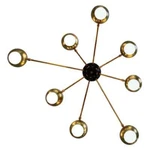 Flush Mount Brass Glass Chandelier 8 Arms, Low Ceiling Best, Free Ship. Fixed Price $1999.00.