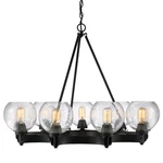 Golden Lighting 4855-9-SD Galveston Mini Chandelier Bronze. Fixed Price $319.29.