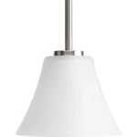 Progress Lighting Bravo Collection 1-LIGHT Brushed Nickel Mini Pendant. Fixed Price $34.99.