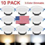 4/10PACK Dimmable Led Ceilinglight 5W Downlight Recessed Wall Lamp 110V/220V. Fixed Price $17.99.