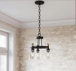 New Home Decorators Collection Knollwood 3-LIGHT Black Bronze Chandelier Sealed. Fixed Price $109.99.
