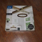 Ove Decors Round Linear Chandelier 6-LIGHT Champagne Gold HDLI013 Incomplete. Fixed Price $42.97.