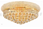 Palace Bagel 20" 10 Light Crystal Chandelier Flush Mount Ceiling Gold. Fixed Price $468.75.