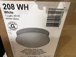 Kichler 208WH Ceiling Space 1-LIGHT 9" Flush Mount Light, White. Fixed Price $24.95.