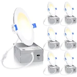 Ensenior Inch Led Recessed Light 3CCT Dimmable 5000K 4000K 3000K Energy Saving. Fixed Price $80.79.