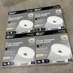 Lot 4 Commercial Electric Profile 11IN Led Flush Mount W/night Light Feature. Fixed Price $60.80.