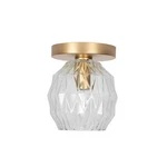 Alsy 5 In. 1-LIGHT Soft Gold Transitional Flush Mount With Faceted Clear Glass. Fixed Price $11.87.