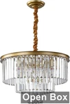 Elgobst 19.6", 3 Tier, Round Gold Modern Crystal Chandelier. Fixed Price $100.10.