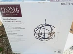 Home Decorators Collection Sarolta Sands 5-LIGHT Black Orb Chandelier *new*. Fixed Price $123.20.