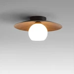 Modern Semi Flush Mount Ceiling Walnut Lamp Shade Pendant Lighting Deco. Fixed Price $69.90.