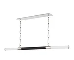 Used Hudson Valley Huntington 60.25" Polished Nickel/black Led Island. Fixed Price $1000.00.