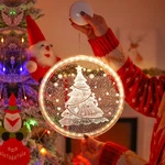 Merry Christmas Led Fairy Lights Santa Claus Elk Living Doors Windows Decoration. Fixed Price $28.31.