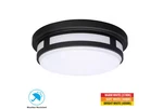 Hampton Bay Outdoor Flush Mount 11 In 1-LIGHT Round Led Deck Patio Black. Fixed Price $22.43.