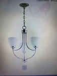 Quorum Enclave Polished Nickel 3LIGHT Chandelier Model 6059-3-62. Fixed Price $35.00.
