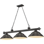 Z-lite 2306-3BRZ-SBRZ Cordon Billiard Light Bronze. Fixed Price $460.00.