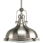 New Progress Lighting Fresnel Pendant Led Brushed Nickel P5188-0930K9. Fixed Price $349.99.