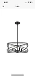 Hampton Bay HB2591-34 Hastings 4-LIGHT Satin Bronze Caged Drum Chandelier. Fixed Price $29.99.