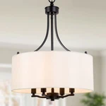 Laluz Drum Lighting Chandelier, Farmhouse Chandeliers For Dining Room, Kitche.... Fixed Price $221.34.