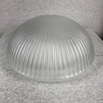 White Frosted Glass Lamp Shade - Ribbed Ceiling Or Other Art Light Project. Fixed Price $14.99.