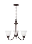 Sea Gull Lighting Windgate Three-light Bronze Chandelier With Alabaster Glass. Fixed Price $81.00.
