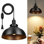 Lightess Black Pendant Lights Dimmable With Plug In Cord And On/off Dimmer Sw.... Fixed Price $39.39.