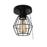Baiwaiz Black Metal Wire Cage Ceiling With Pull Chain, 1-LIGHT Modern Indu. Fixed Price $91.94.