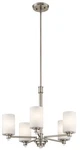 Kichler 43923 Nickel Joelson 24"W 5-LIGHT Shaded Chandelier, Nib. Fixed Price $119.00.