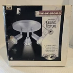 New Hampton Bay 3-LIGHT Round-base Halogen Ceiling Designer Fixture 2004 C13. Fixed Price $39.99.