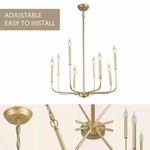 Lnc NBBFBZHD1362236 Modern Gold Candlestick Chandelier Transitional 8-LIGHT. Fixed Price $64.99.
